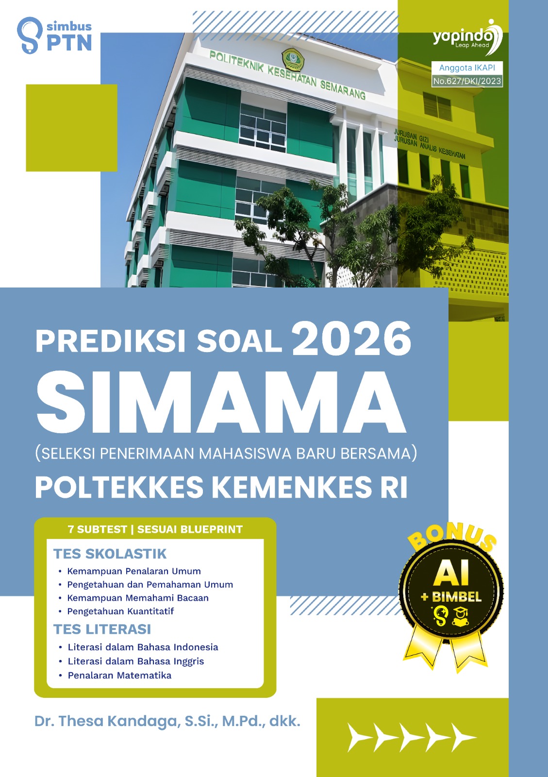 Sampul Prediksi Soal SIMAMA (Seleksi Penerimaan Mahasiswa Baru Bersama) Poltekkes Kemenkes RI 2026