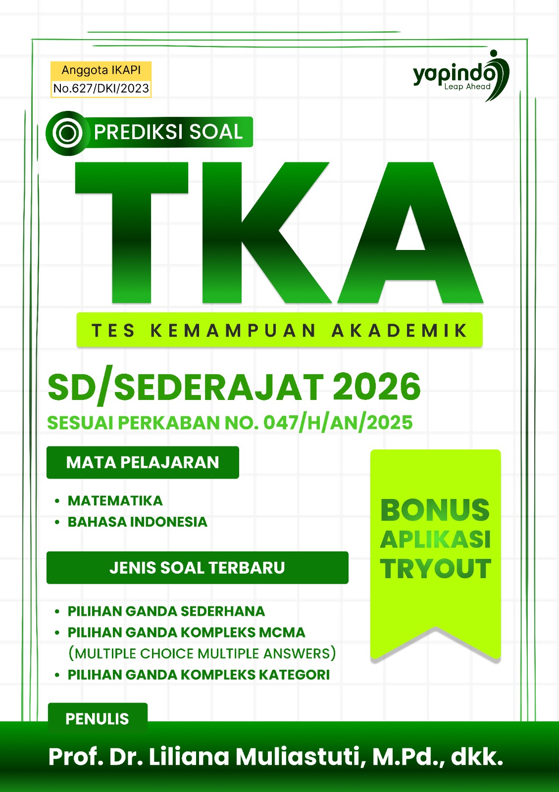 Sampul Prediksi Soal TKA (Tes Kemampuan Akademik) SD/Sederajat 2026